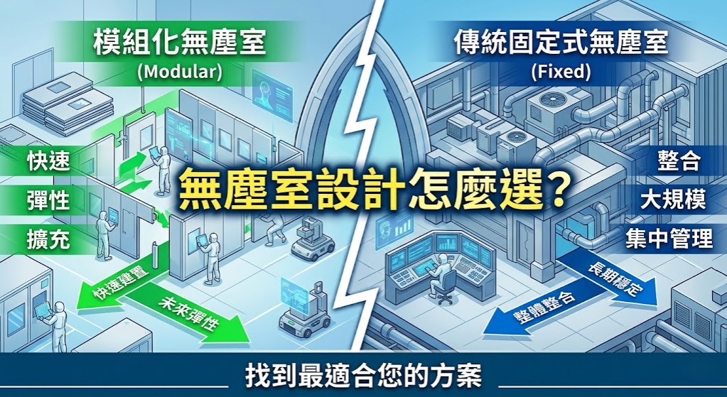 無塵室設計怎麼選?模組化無塵室 vs 傳統固定式無塵室完整比較